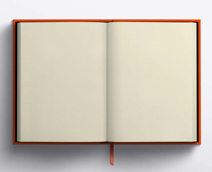 Blank Canvas Orange A5 Hardback Plain Notebook