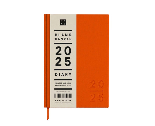 Blank Canvas Orange 2025 Diary