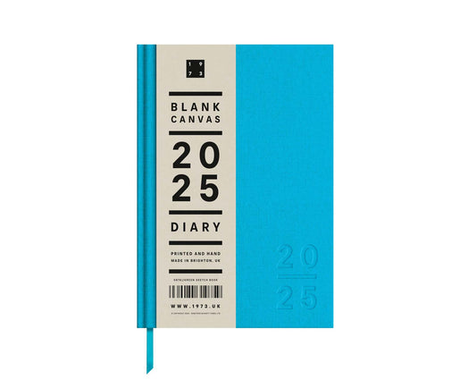 Blank Canvas Turquoise 2025 Diary