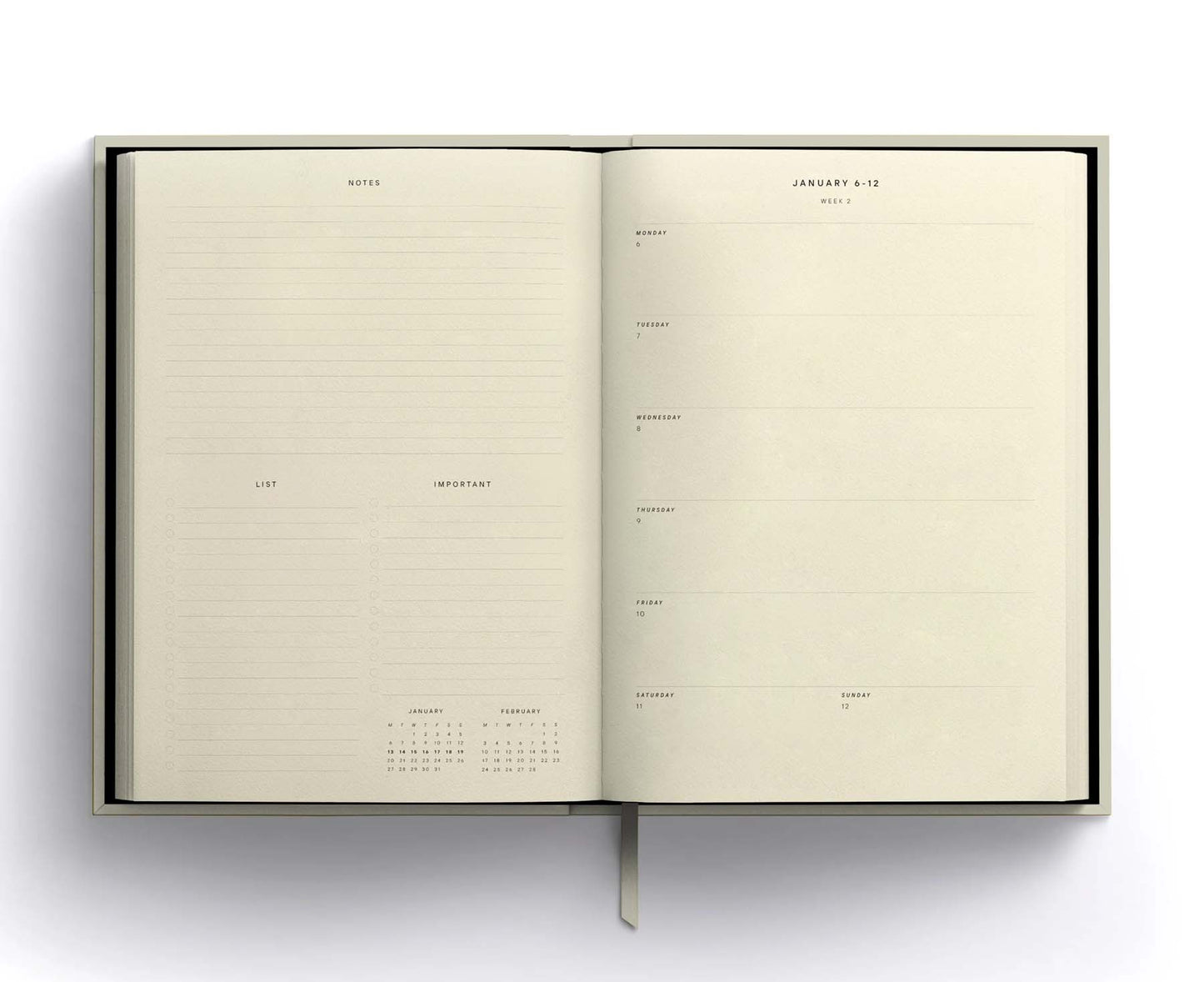 Blank Canvas Ivory 2025 Diary