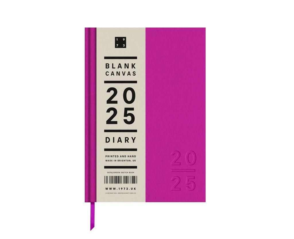 Blank Canvas Fuschia Pink 2025 Diary