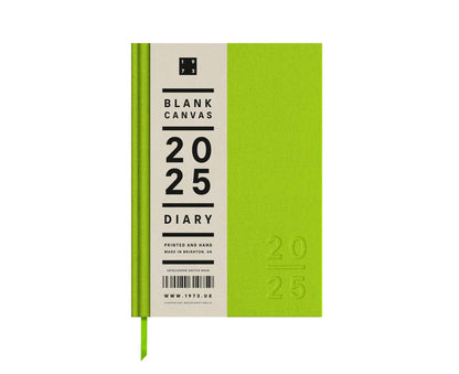 Blank Canvas Lime Green 2025 Diary