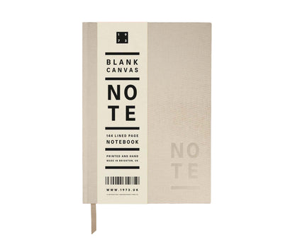 Blank Canvas Ivory A5 Hardback Lined Notebook