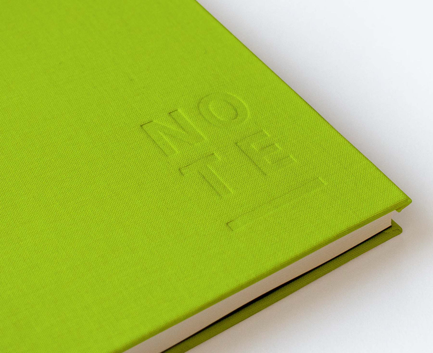 Blank Canvas Lime Green A5 Hardback Lined Notebook