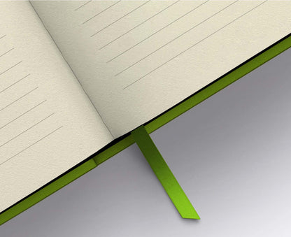 Blank Canvas Lime Green A5 Hardback Lined Notebook