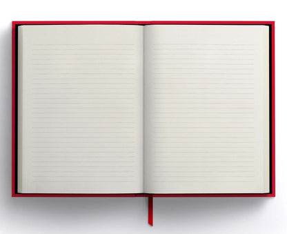 Blank Canvas Red A5 Hardback Lined Notebook