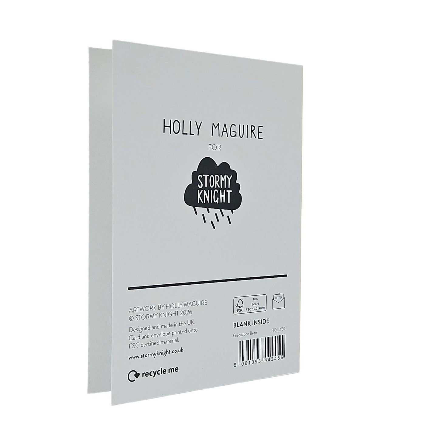 Clever Human Bean Gold Foiled Graduation Card