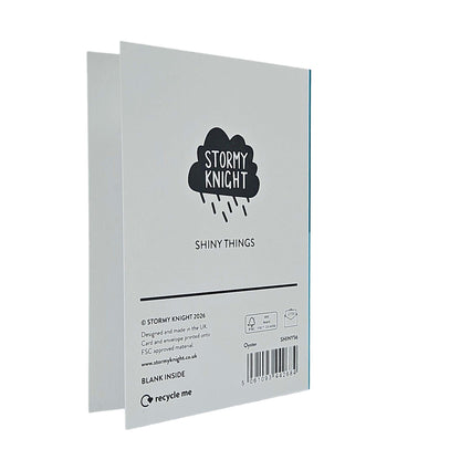 The World Is Your Oyster Holographic Foiled Congratulations Card