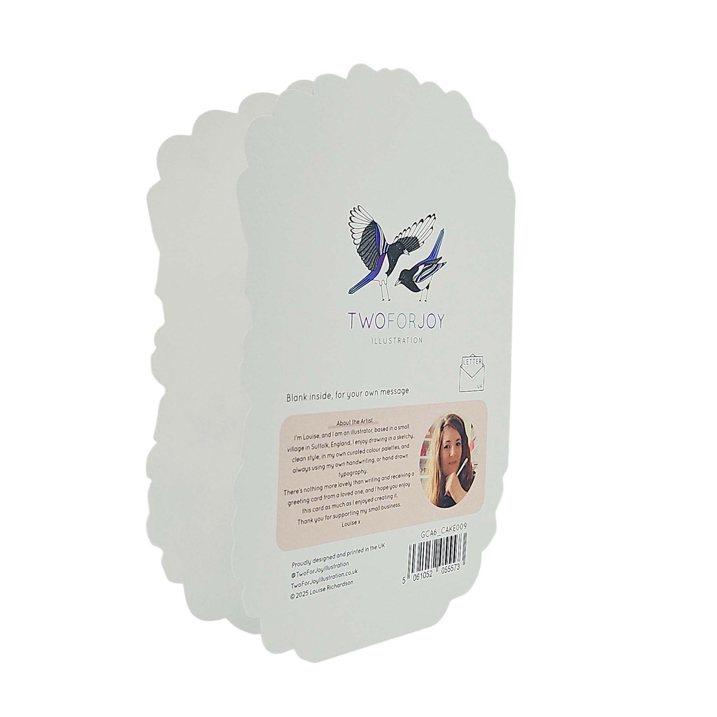 Baby in Bloom Spot Varnish Cutout Cake Pregnancy Card