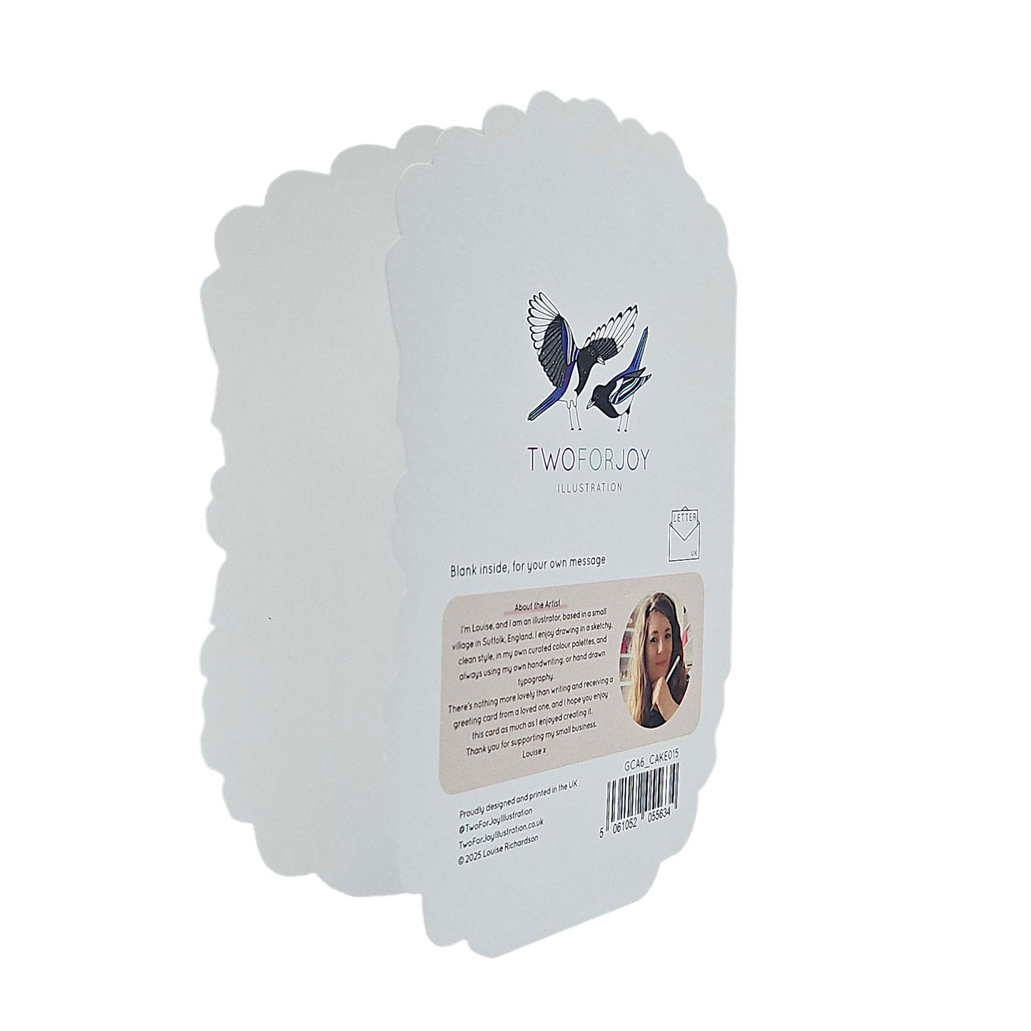 Happy Cake Day Spot Varnish Cutout Caramel Cake Birthday Card