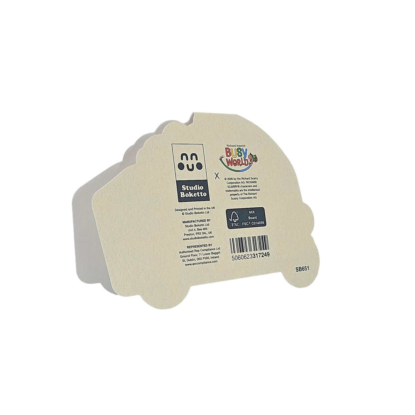 Cheese Mouse Car Richard Scarry Cutout Card