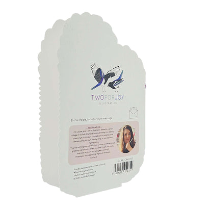 Twenty Something Silver Foiled Cutout Heart Cake Birthday Card