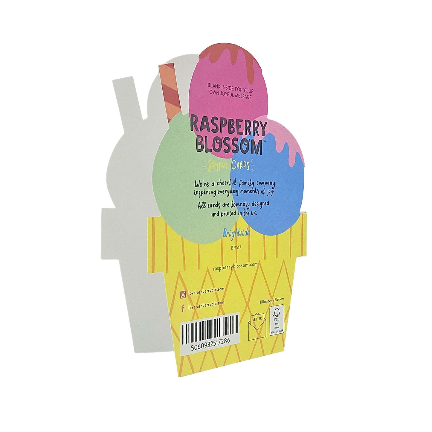 Happy Birthday To You Ice-cream Cutout Birthday Card