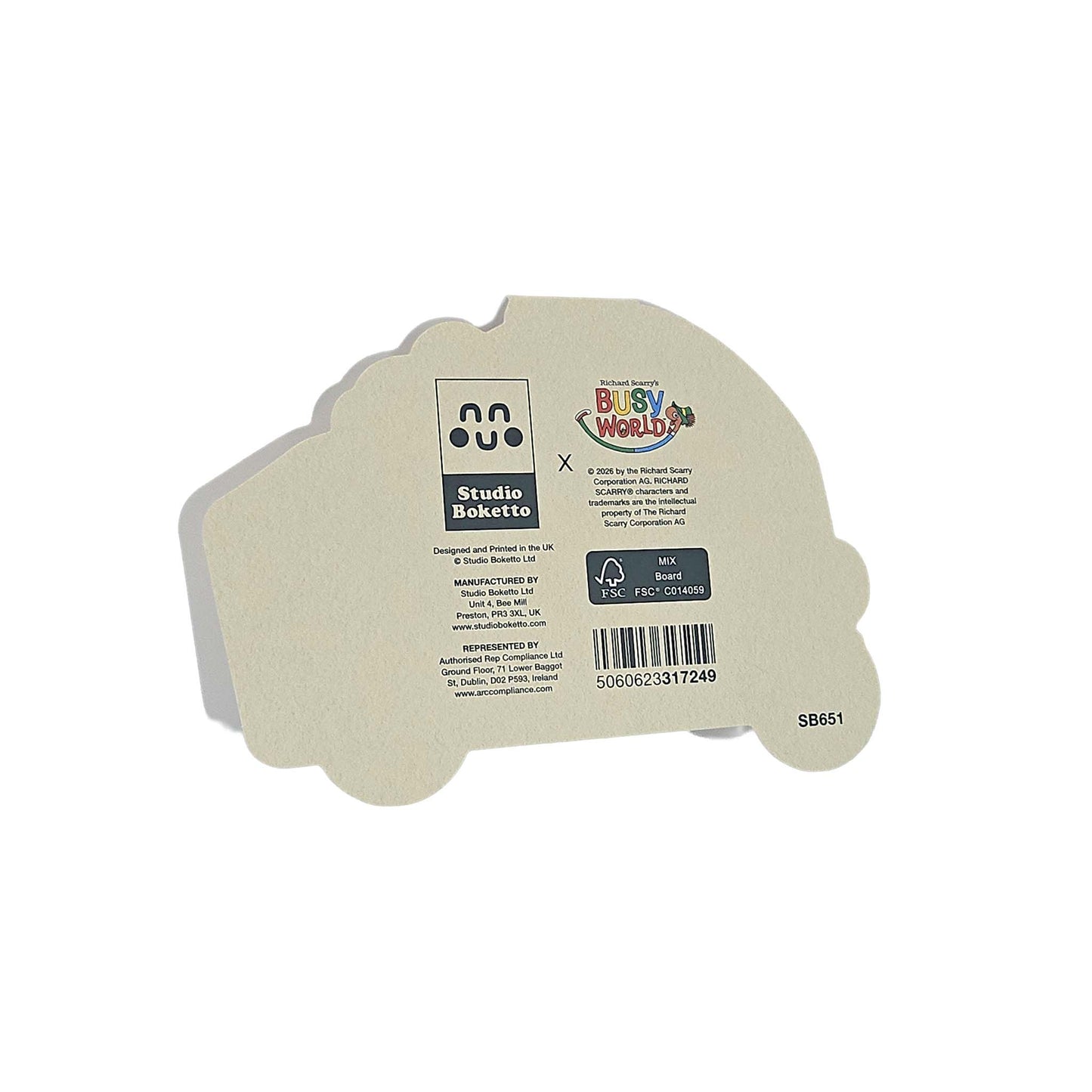 Cheese Mouse Car Richard Scarry Cutout Card