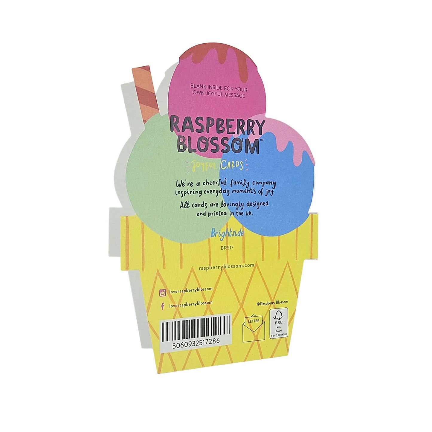 Happy Birthday To You Ice-cream Cutout Birthday Card