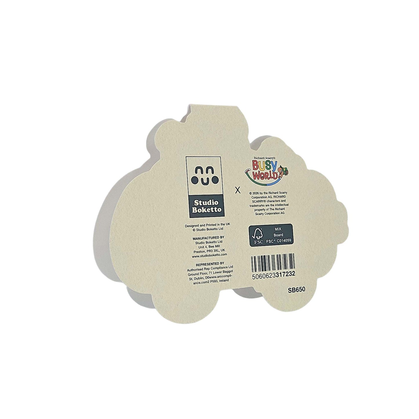 Pickle Party Pig Car Richard Scarry Cutout Card