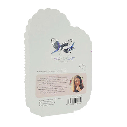 Twenty Something Silver Foiled Cutout Heart Cake Birthday Card