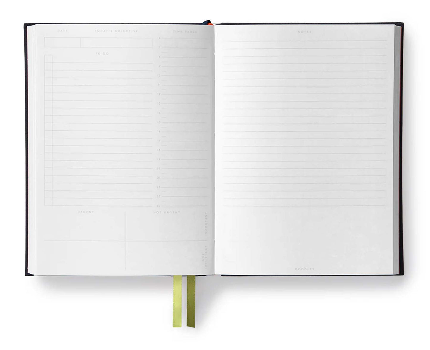 Olive Green Fabric B6 Daily Planner