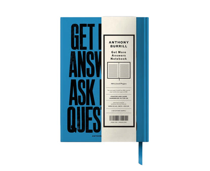 Anthony Burrill Get More Answers! A5 Lined Notebook