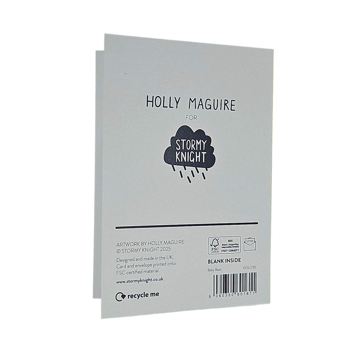 Tiny Human Bean Gold Foiled New Baby Card