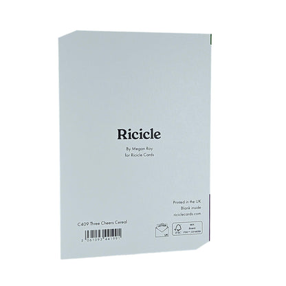 Three Cheers Cereal Spot Gloss Birthday Card
