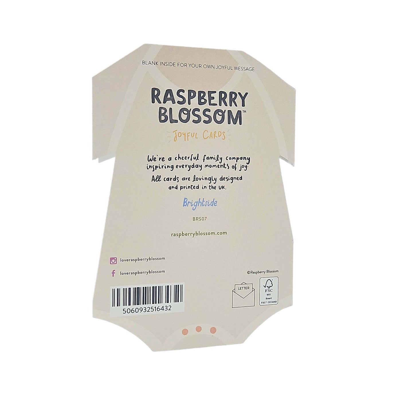 Welcome Little One Baby Grow Cutout New Baby Card