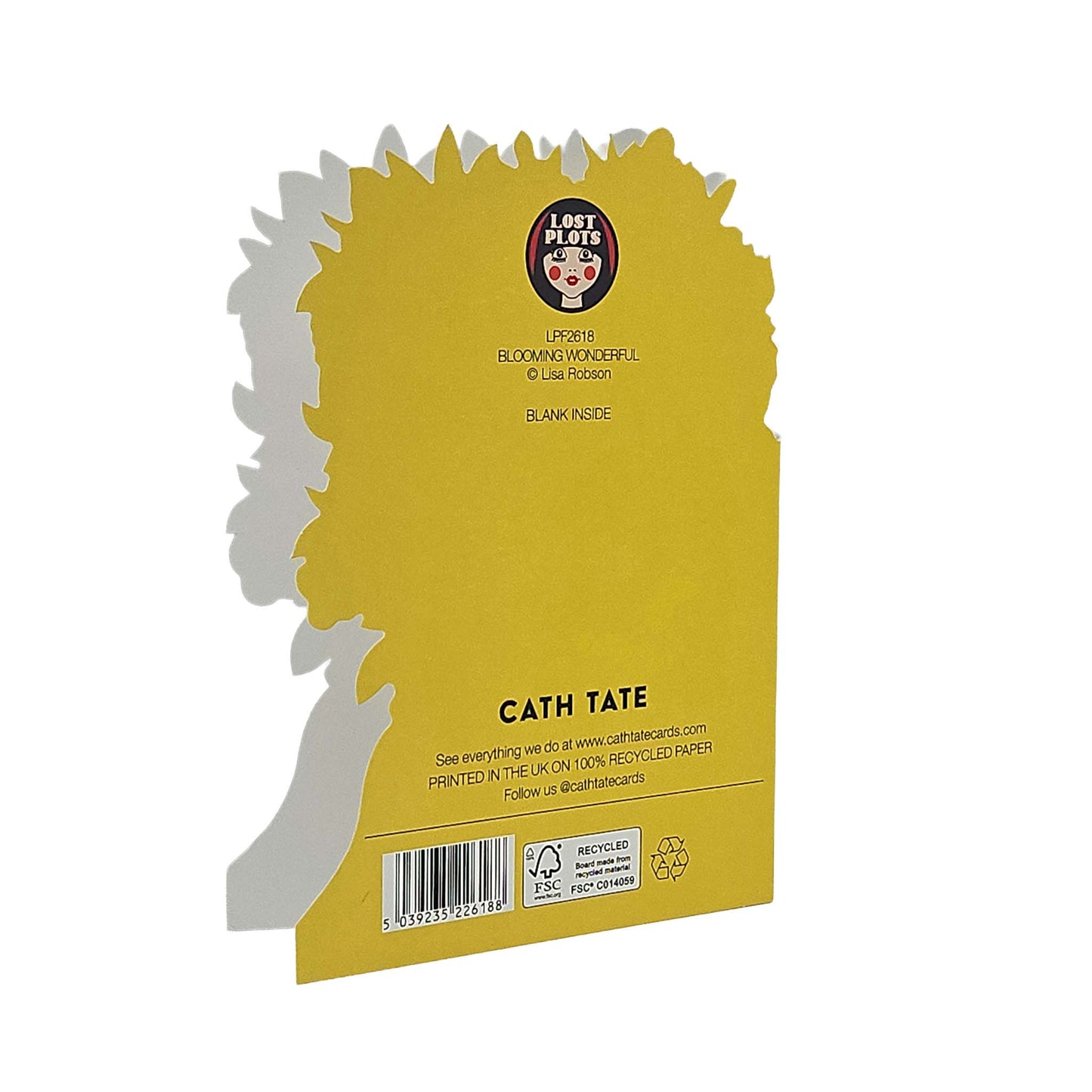 Blooming Wonderful Psychedelic Flowers Cutout Card