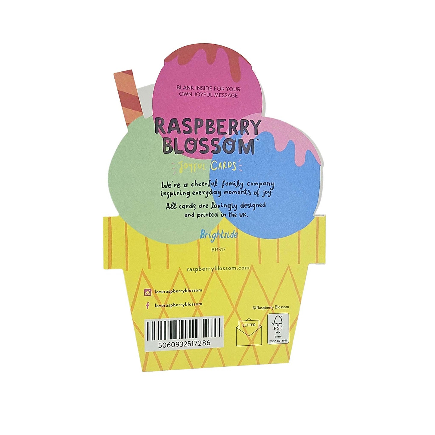 Happy Birthday To You Ice-cream Cutout Birthday Card
