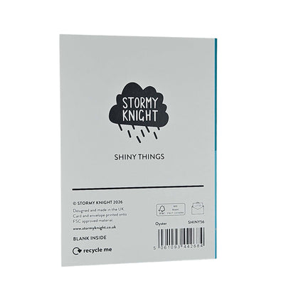 The World Is Your Oyster Holographic Foiled Congratulations Card