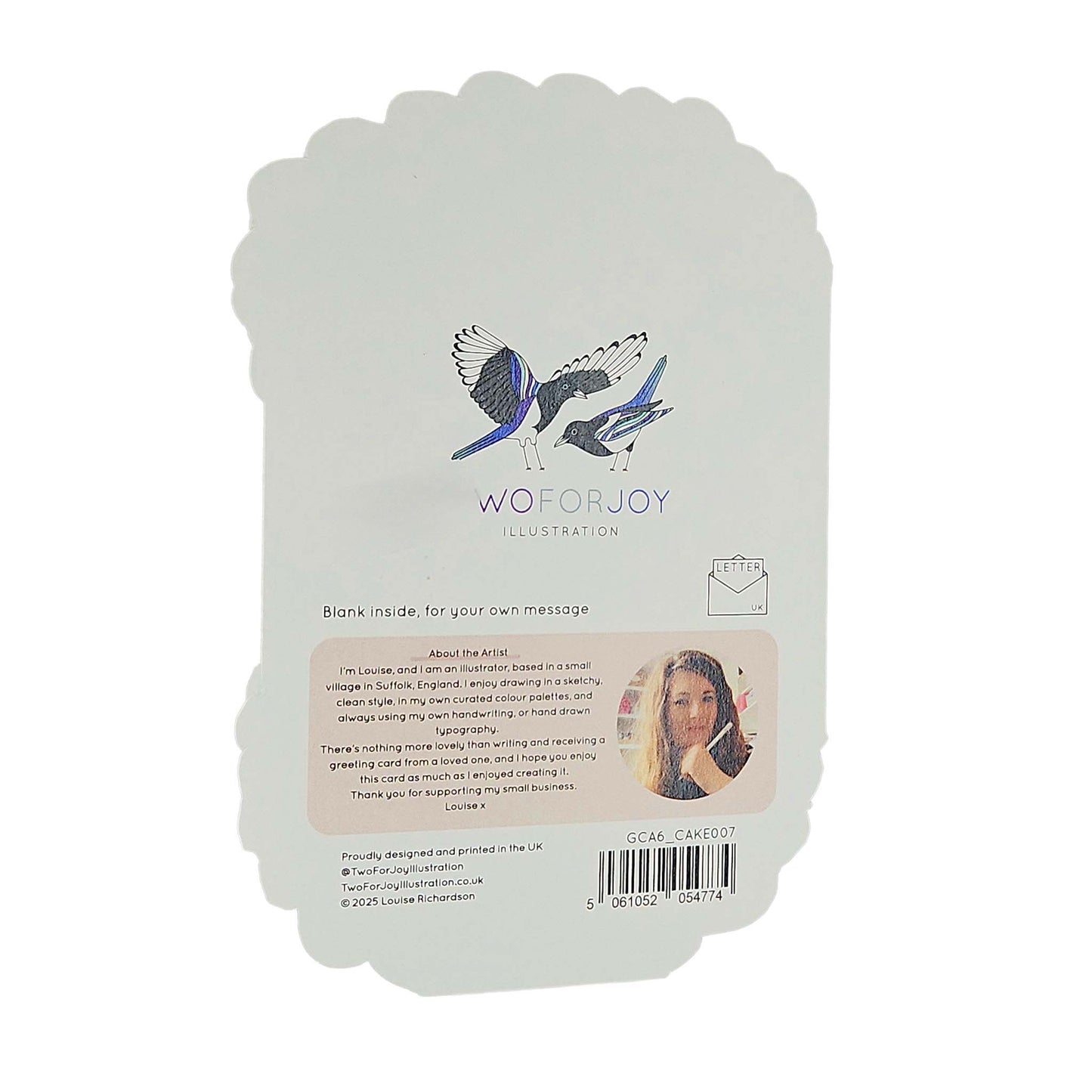 Birthday Gal Sprinkles Spot Varnish Cutout Cake Birthday Card