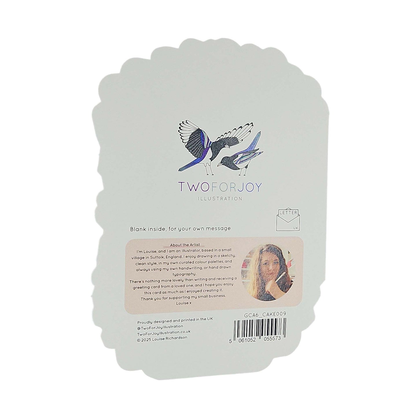 Baby in Bloom Spot Varnish Cutout Cake Pregnancy Card