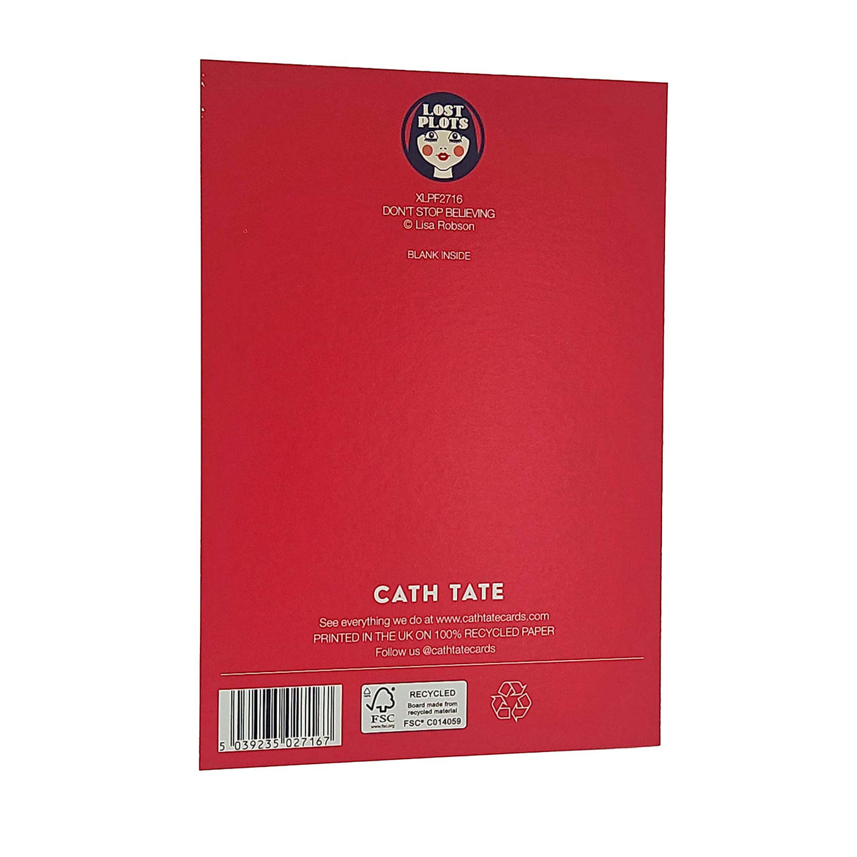 Don't Stop Believing Santa Gold Foiled Christmas Card