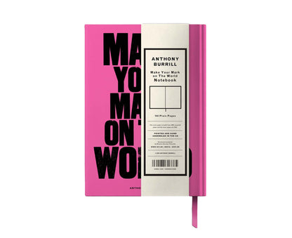 Anthony Burrill 'Make Your Mark On The World' A5 Plain Notebook