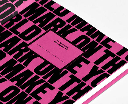 Anthony Burrill 'Make Your Mark On The World' A5 Plain Notebook