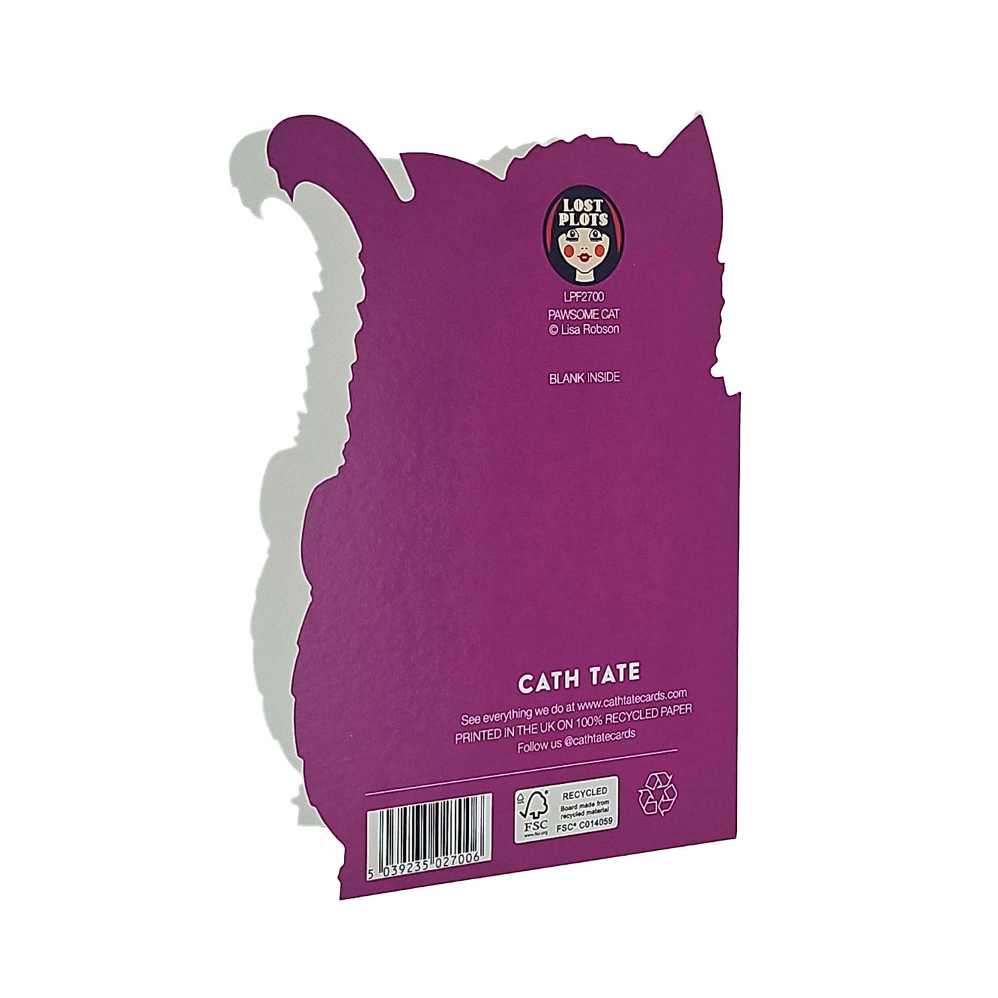 Pawesome Birthday Cat Cutout Birthday Card