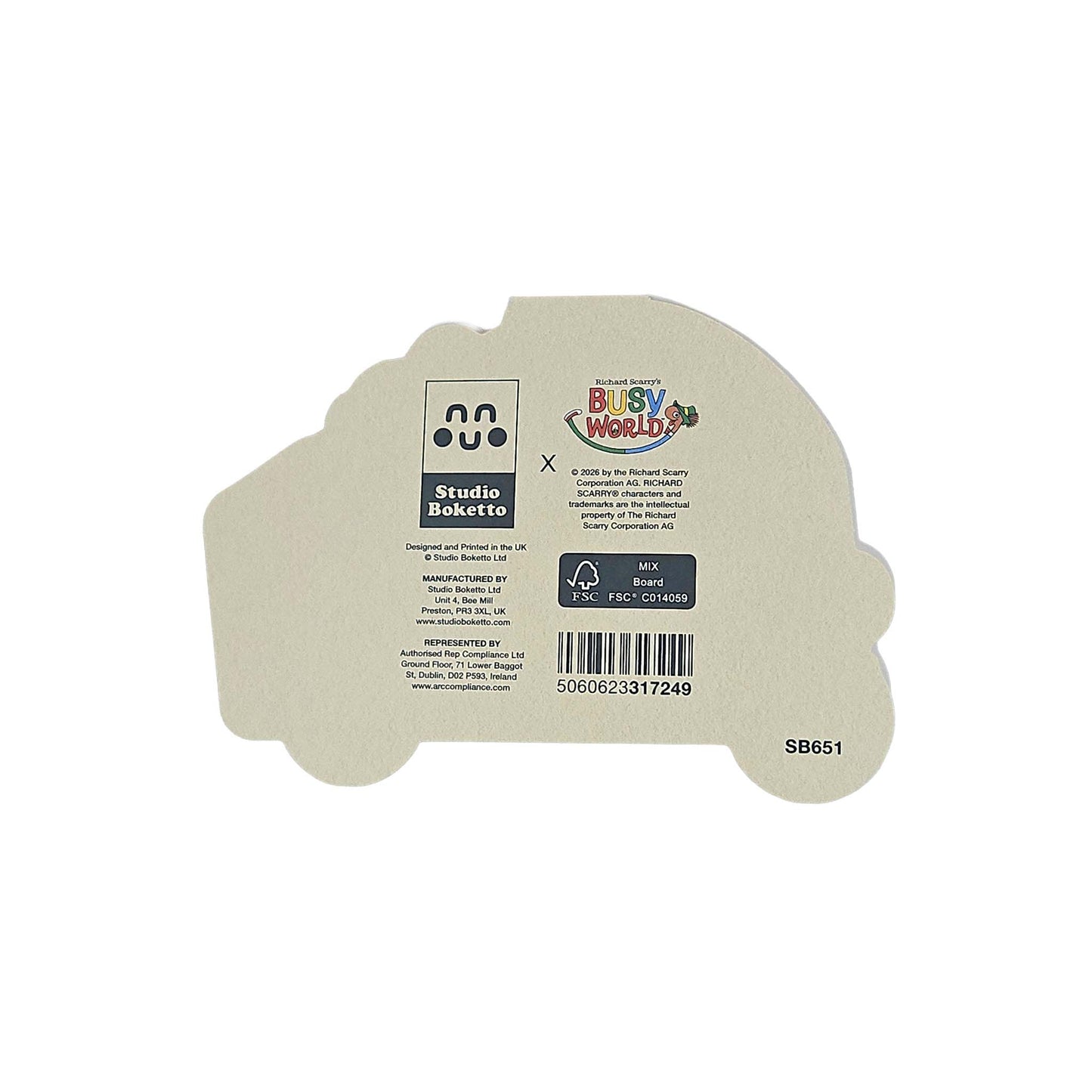 Cheese Mouse Car Richard Scarry Cutout Card