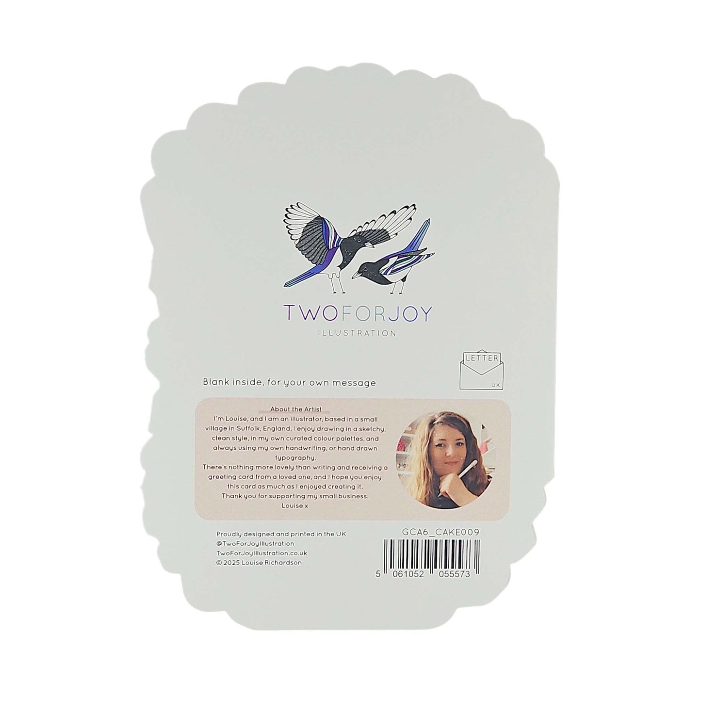 Baby in Bloom Spot Varnish Cutout Cake Pregnancy Card