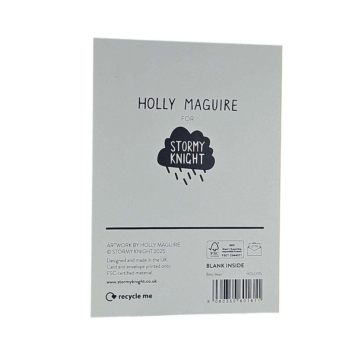 Tiny Human Bean Gold Foiled New Baby Card