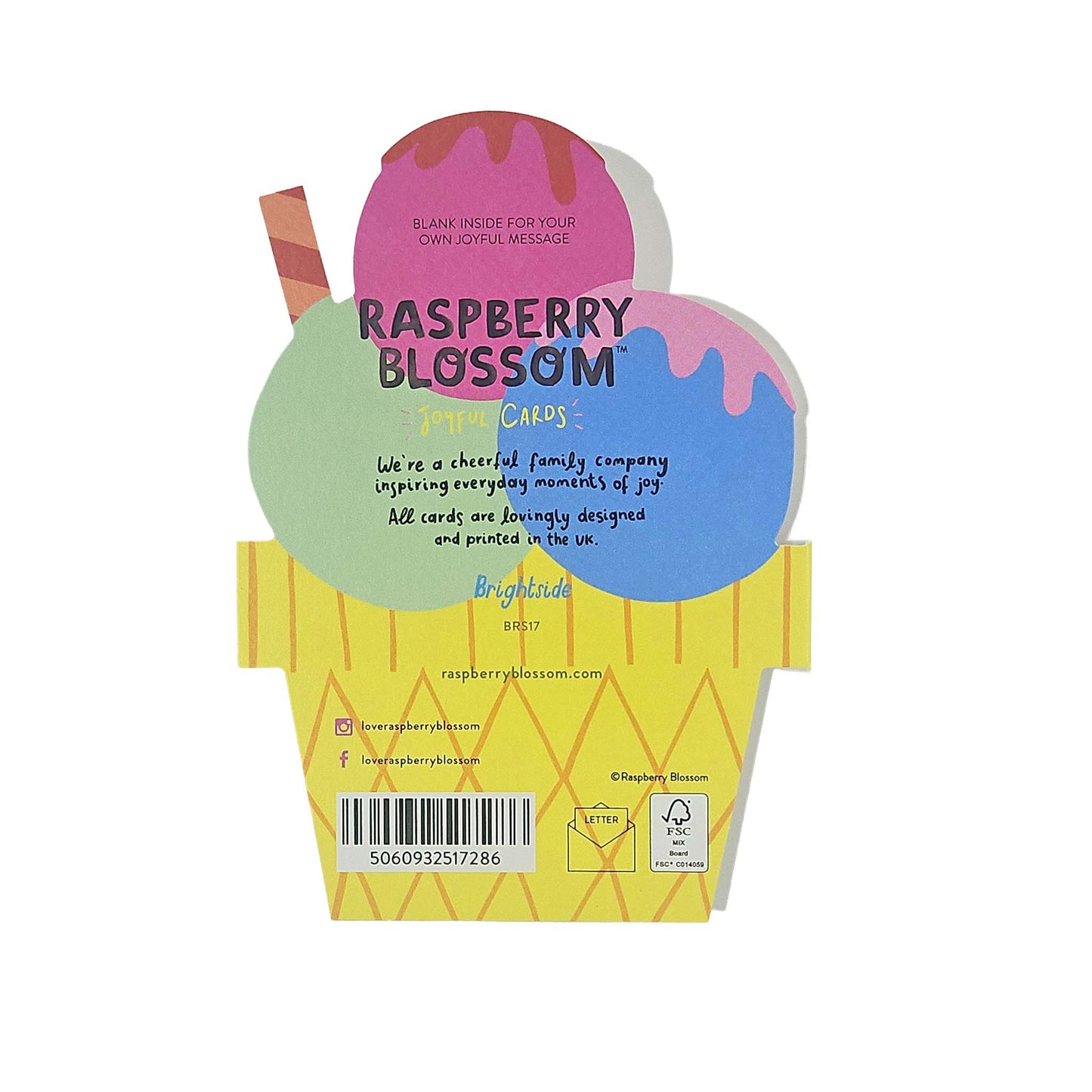 Happy Birthday To You Ice-cream Cutout Birthday Card