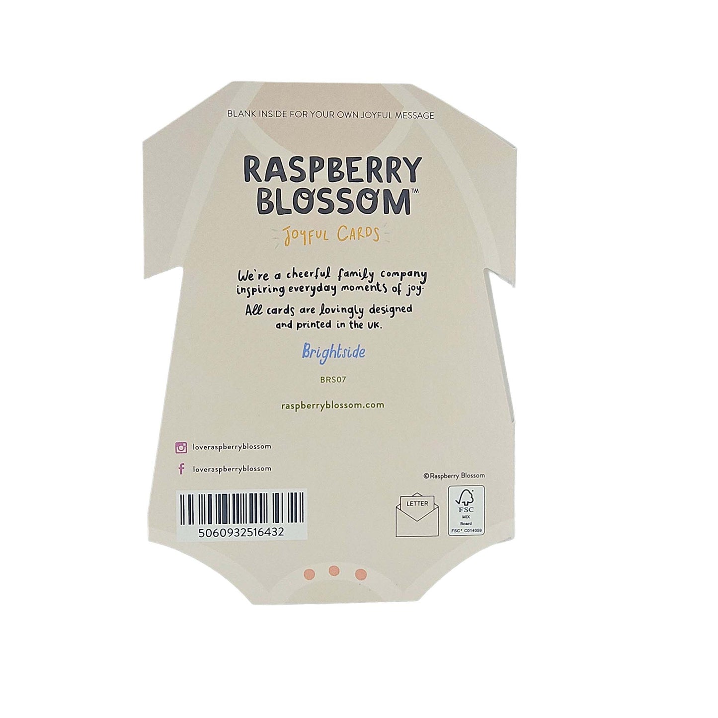 Welcome Little One Baby Grow Cutout New Baby Card