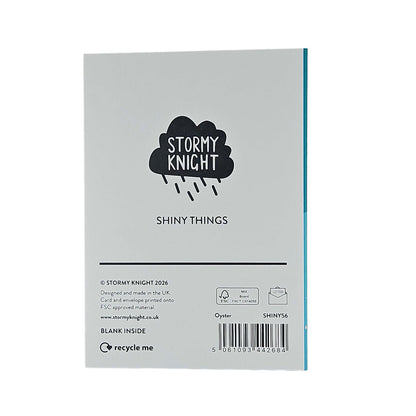 The World Is Your Oyster Holographic Foiled Congratulations Card
