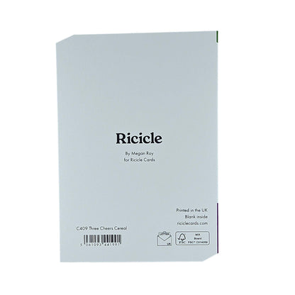 Three Cheers Cereal Spot Gloss Birthday Card