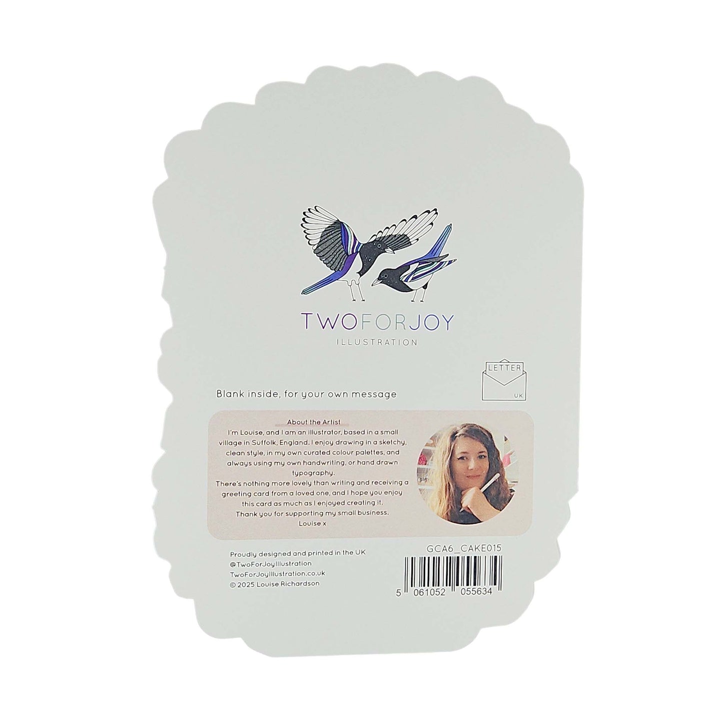 Happy Cake Day Spot Varnish Cutout Caramel Cake Birthday Card