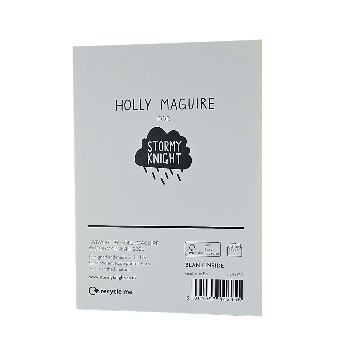 Clever Human Bean Gold Foiled Graduation Card