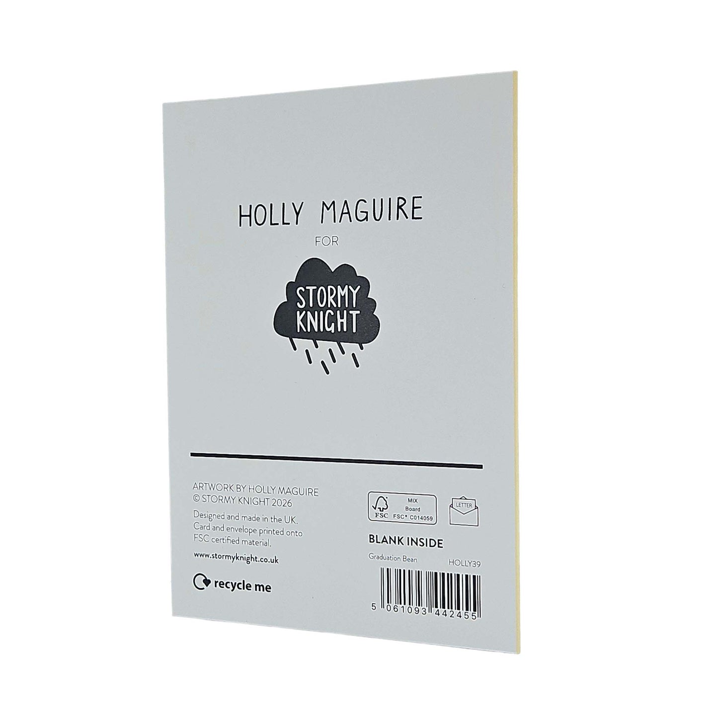 Clever Human Bean Gold Foiled Graduation Card