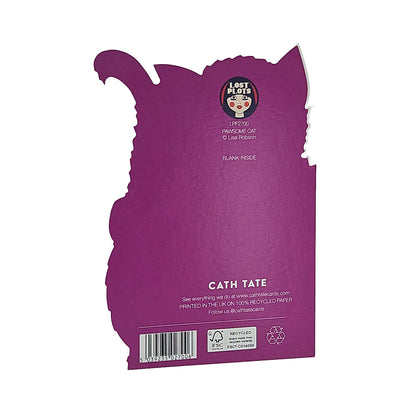 Pawesome Birthday Cat Cutout Birthday Card