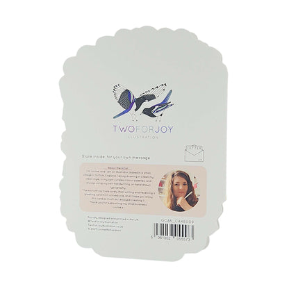 Baby in Bloom Spot Varnish Cutout Cake Pregnancy Card
