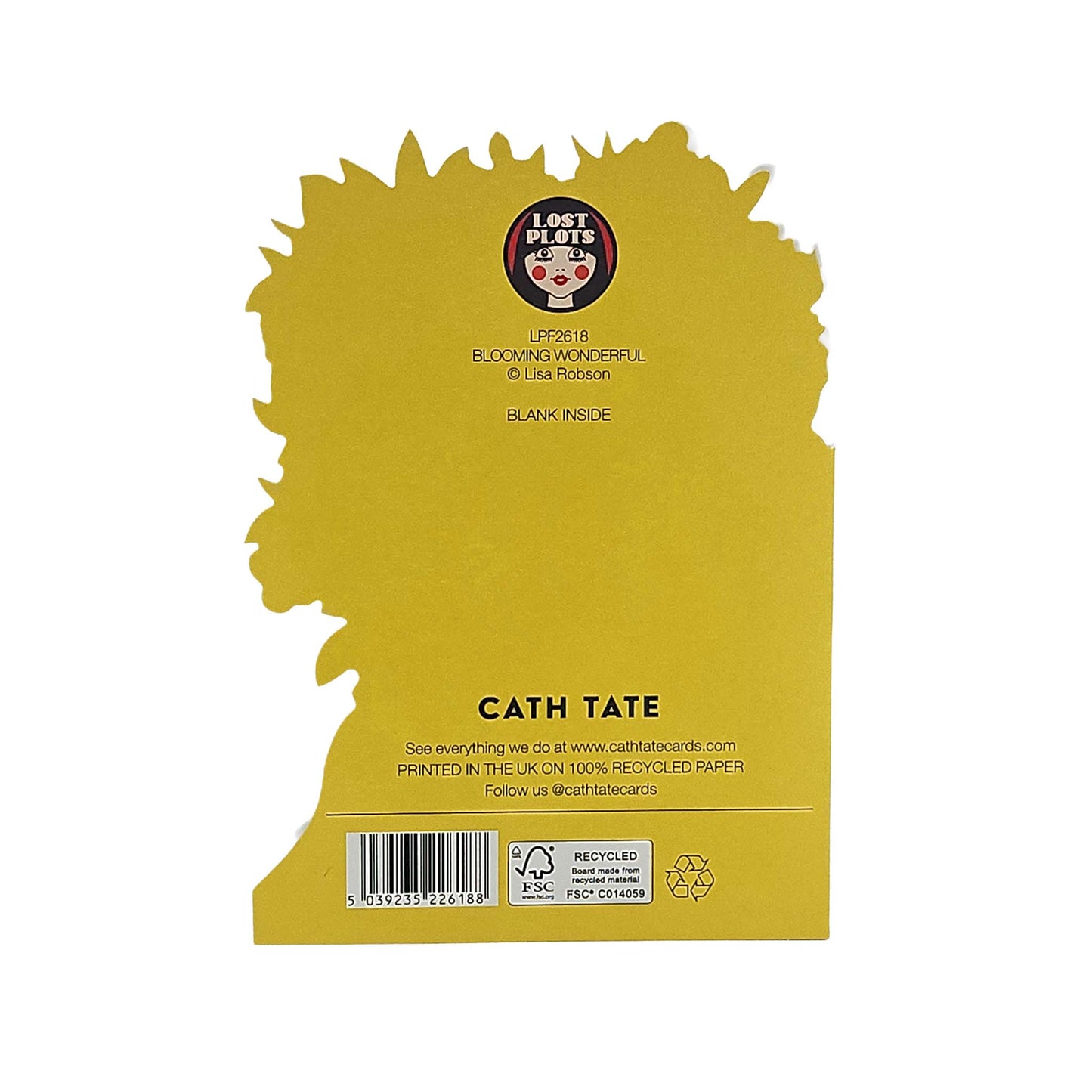 Blooming Wonderful Psychedelic Flowers Cutout Card