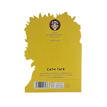 Blooming Wonderful Psychedelic Flowers Cutout Card