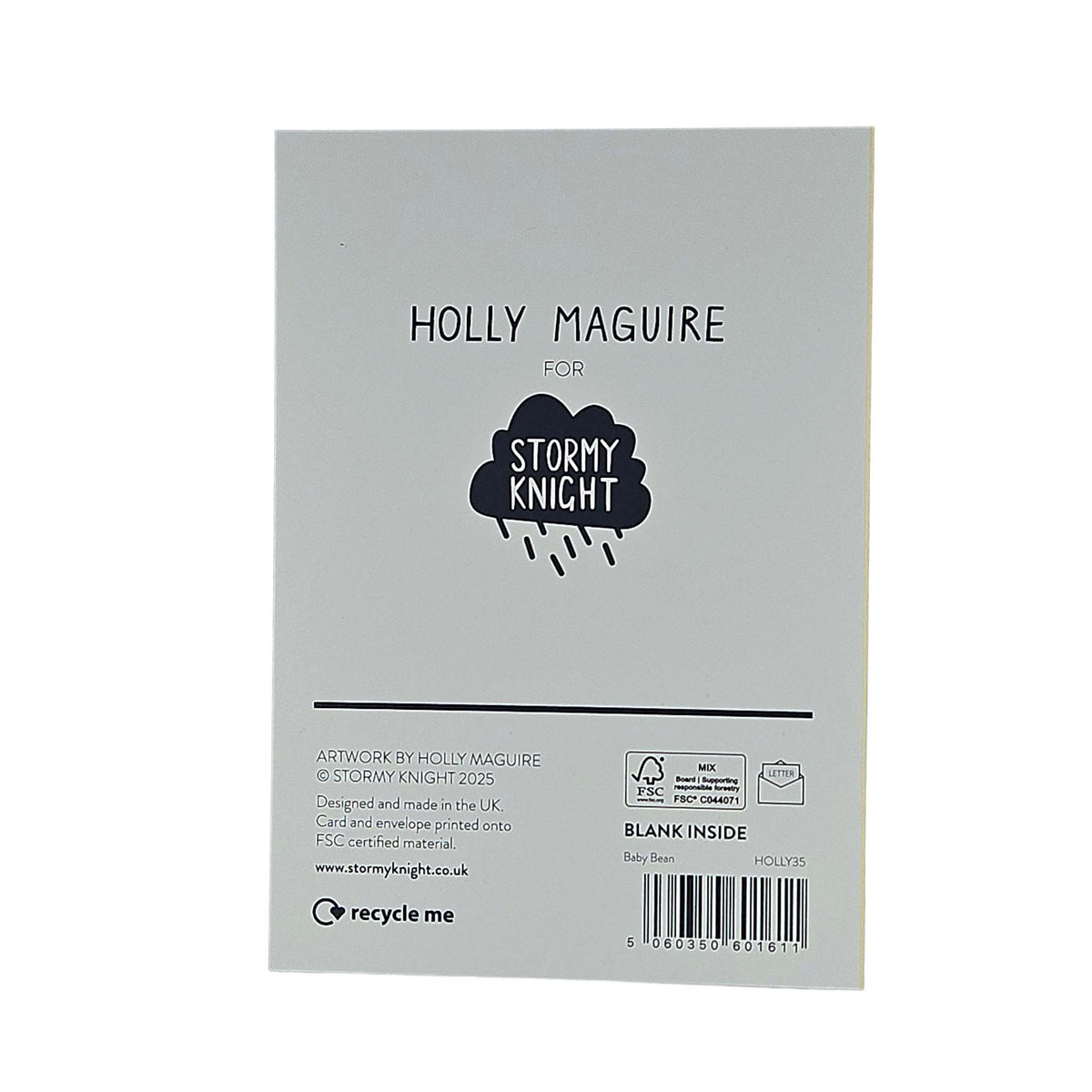 Tiny Human Bean Gold Foiled New Baby Card